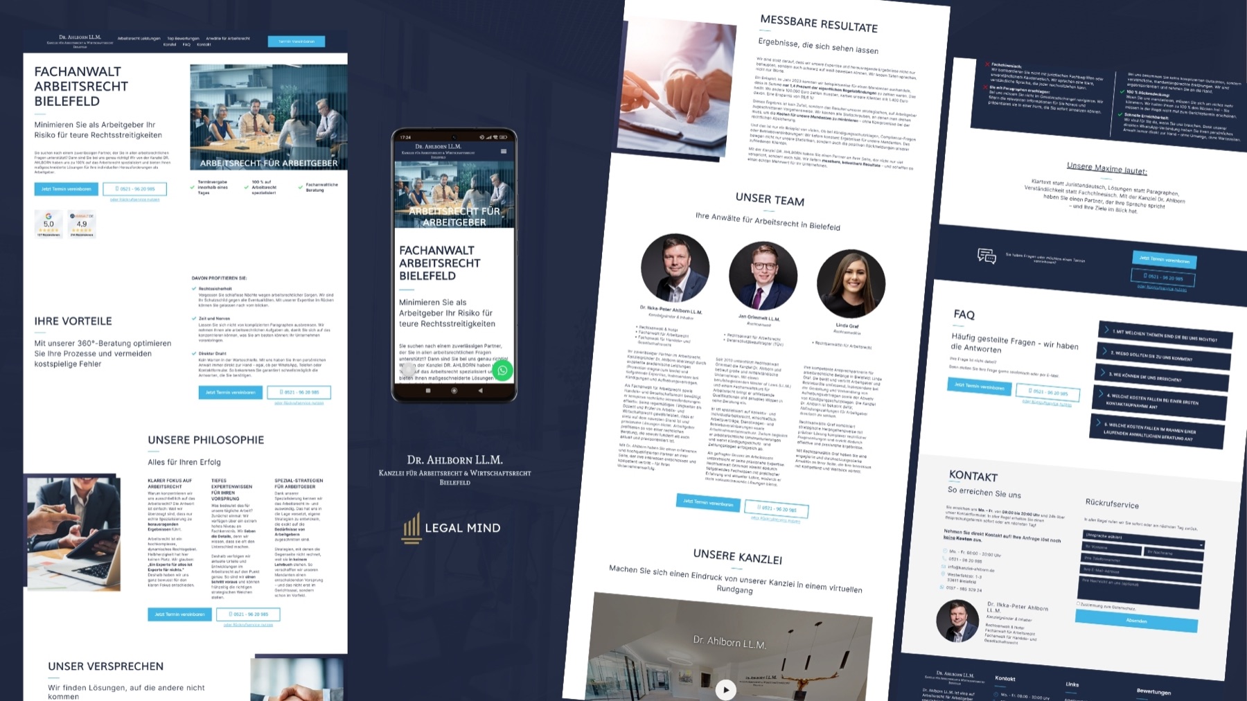 Website-Projekt für Dr. Ahlborn LL.M., Fachanwaltskanzlei für Arbeitsrecht in Bielefeld