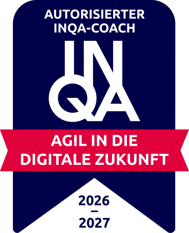 Badge Autorisierter INQA-Coach 2026 bis 2027: Agil in die digitale Zukunft